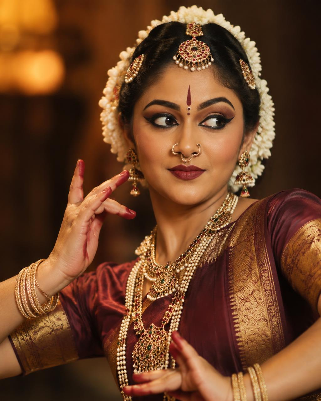 Expressive Kuchipudi portrait showing abhinaya